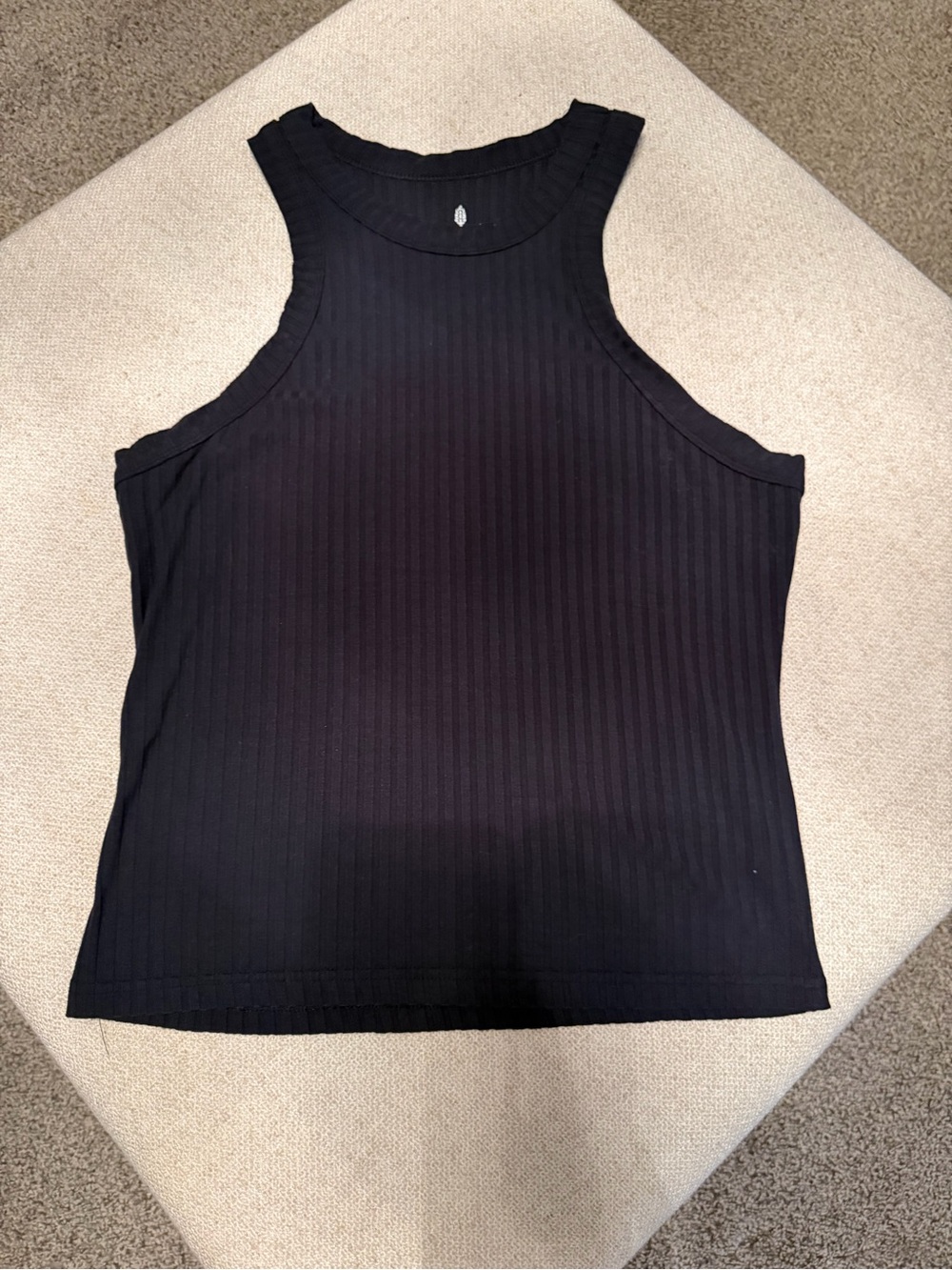 FP Movement by Free People Black Ribbed High-Neck Tank